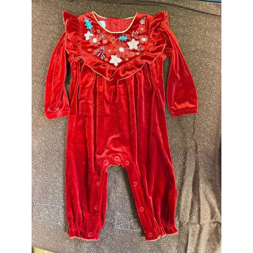 3-6 Months Baby Girl Christmas Long Sleeve Outfit